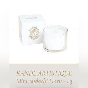 NWT 2 x Kandl Artistique MINI sudachi haru White Candle 1.3oz gifting